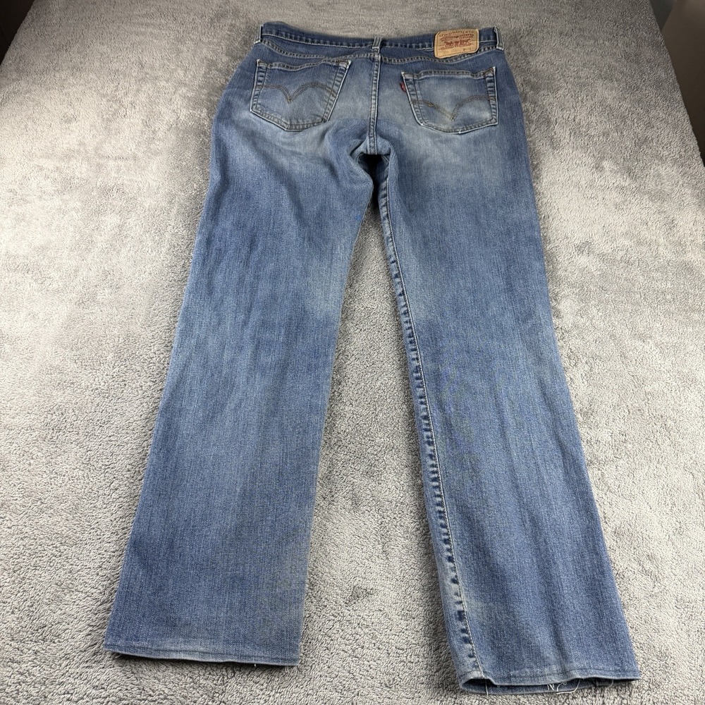Levis 751 Regular Fit Straight Jeans Mens 36x30 Blue Medium Wash - Picture 11 of 16
